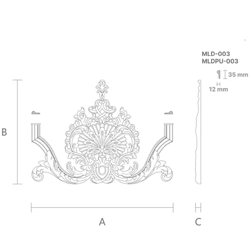 oak Ornate vintage onlays